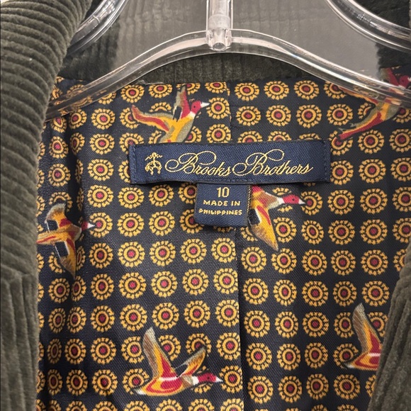 Brooks Brothers Dark Green Corduroy Blazer sz 10 - Picture 2 of 4